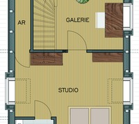 Grundrisszeichnung der Maisonette-Wohnung 4.OG