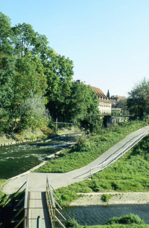 Foto - Blick auf die Innerste an der Bischofsmühle. Diese Aussicht haben unsere Bewohner in der Schützenwiese.